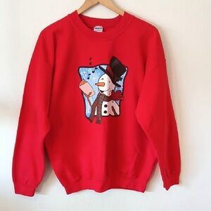 Gildan Red Snowman Sweater for Men